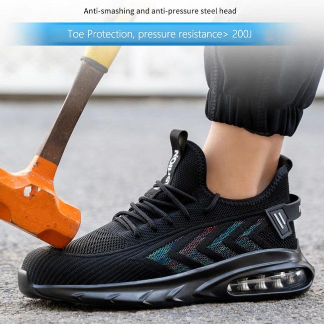 Scarpe con Punta in Acciaio, Taglia USA 9 Larghe, Scarpe Lavoro Sportive di Sicurezza con Punta Ammortizzata da Uomo, Scarpe da Ginnastica di Sicurezza Indistruttibili Leggere Traspiranti Nere | IT Scarpe con Punta in Acciaio, Taglia USA 9 Larghe, Scarpe Lavoro Sportive di Sicurezza con Punta Ammortizzata da Uomo, Scarpe da Ginnastica di Sicurezza Indistruttibili Leggere Traspiranti Nere | IT