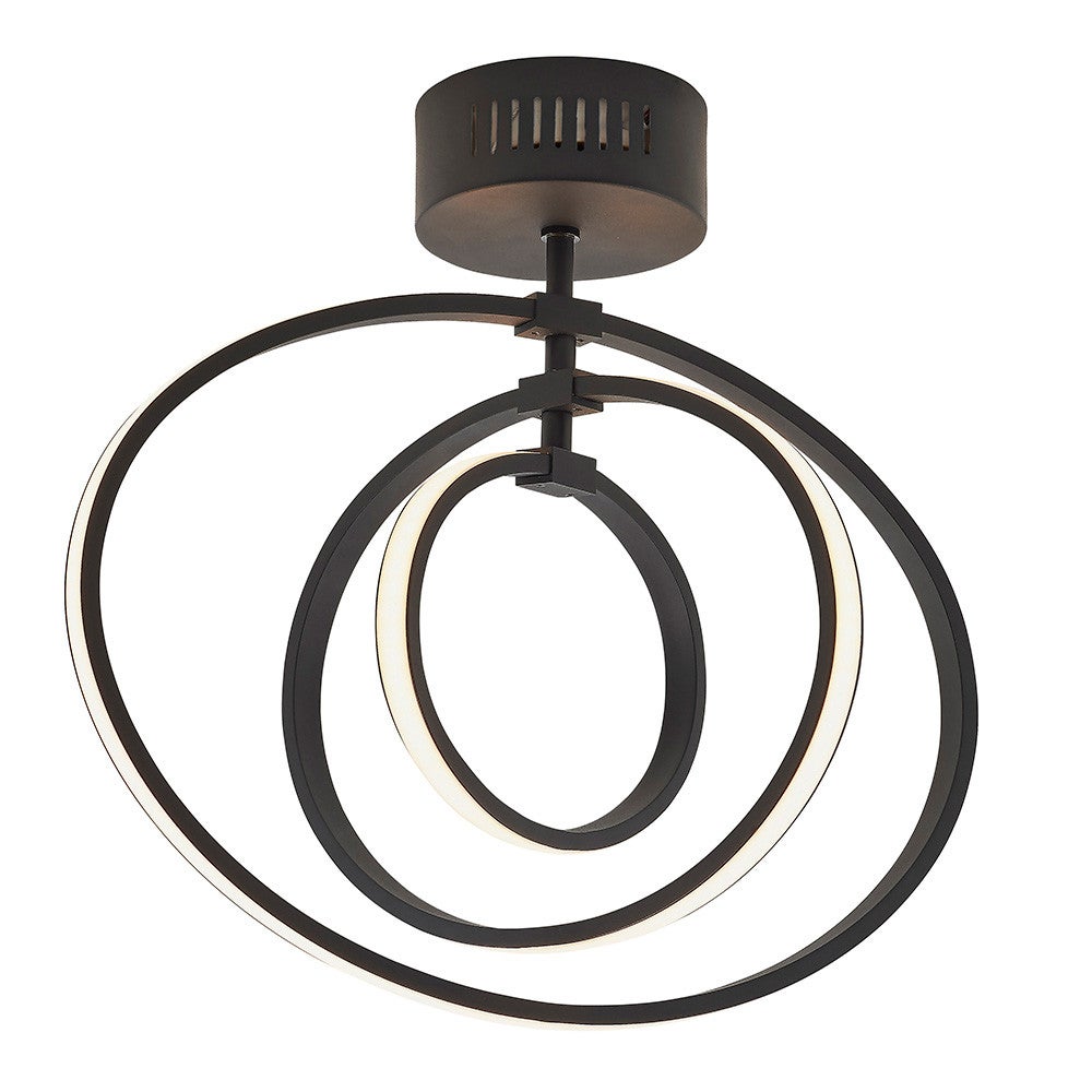 Lampa wisząca LED AVALI 24,1W ciepła 1950lm aluminium czarna wym:36,7x39,2x29,2cm IP20 Endon