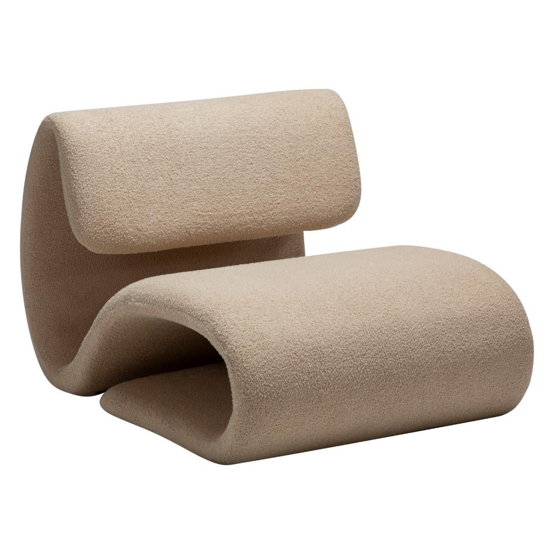 Dubna Dan-Form fotel bouclé offwhite.