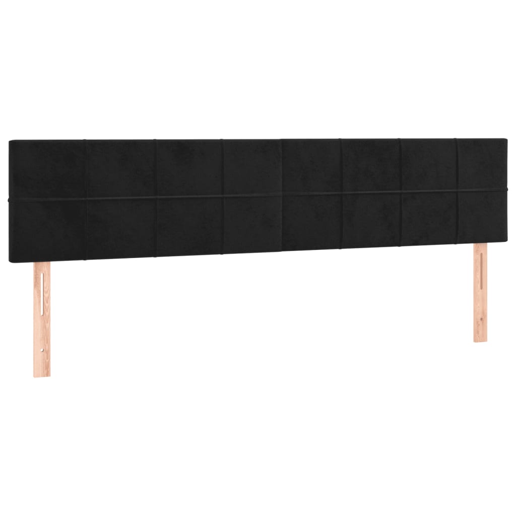 Cadre de lit sans matelas noir 120 x 190 cm velours - 8