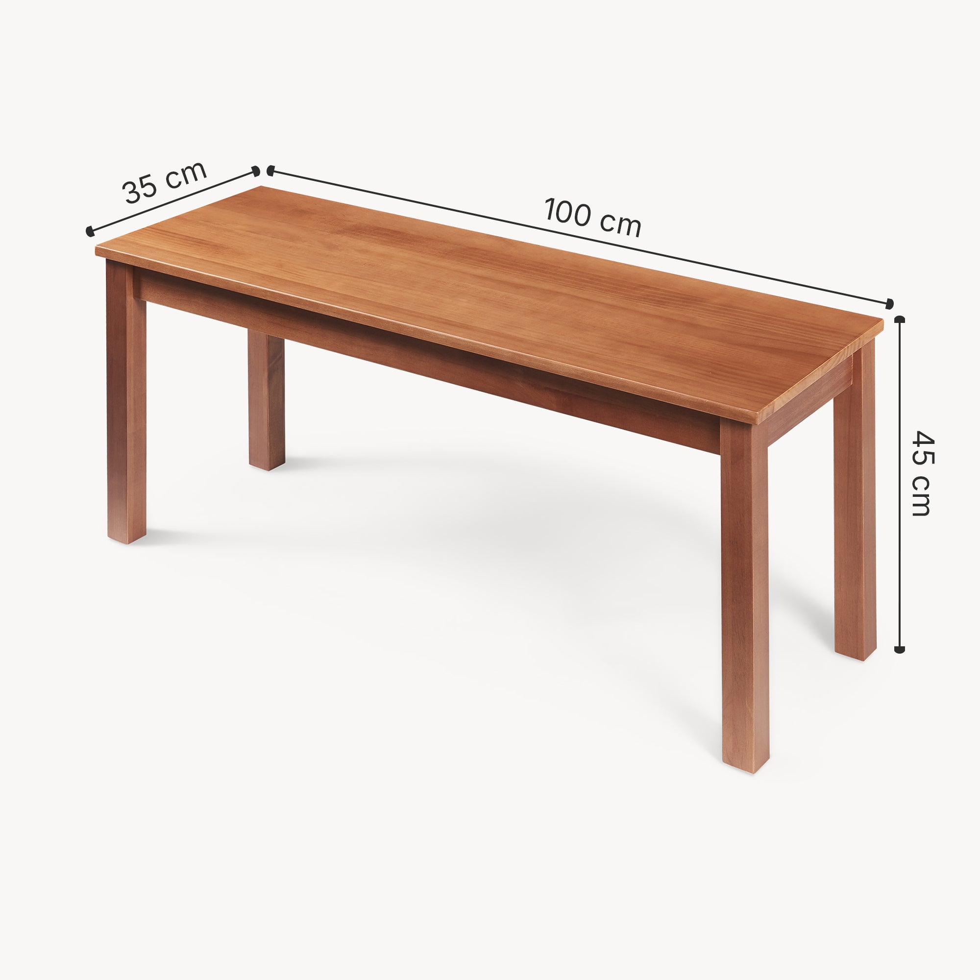 Banc de salle à manger Trerunulu 100 x 35 x 45 cm effet noyer [en.casa] - 4