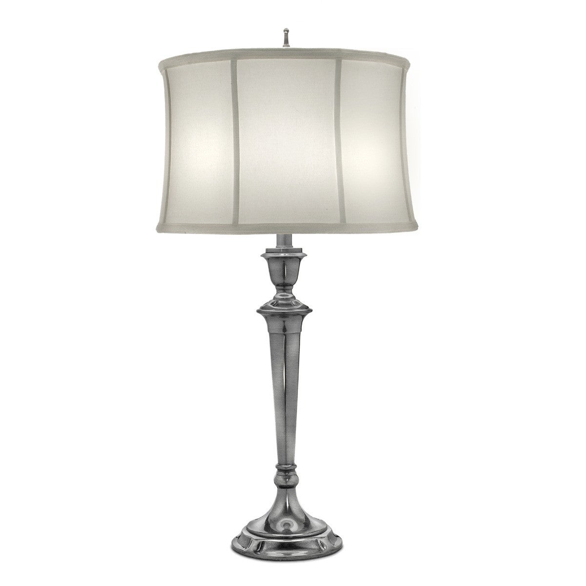 Lampa stołowa antyczny nikiel vintage 78 cm Syracuse E27 60W Stiffel