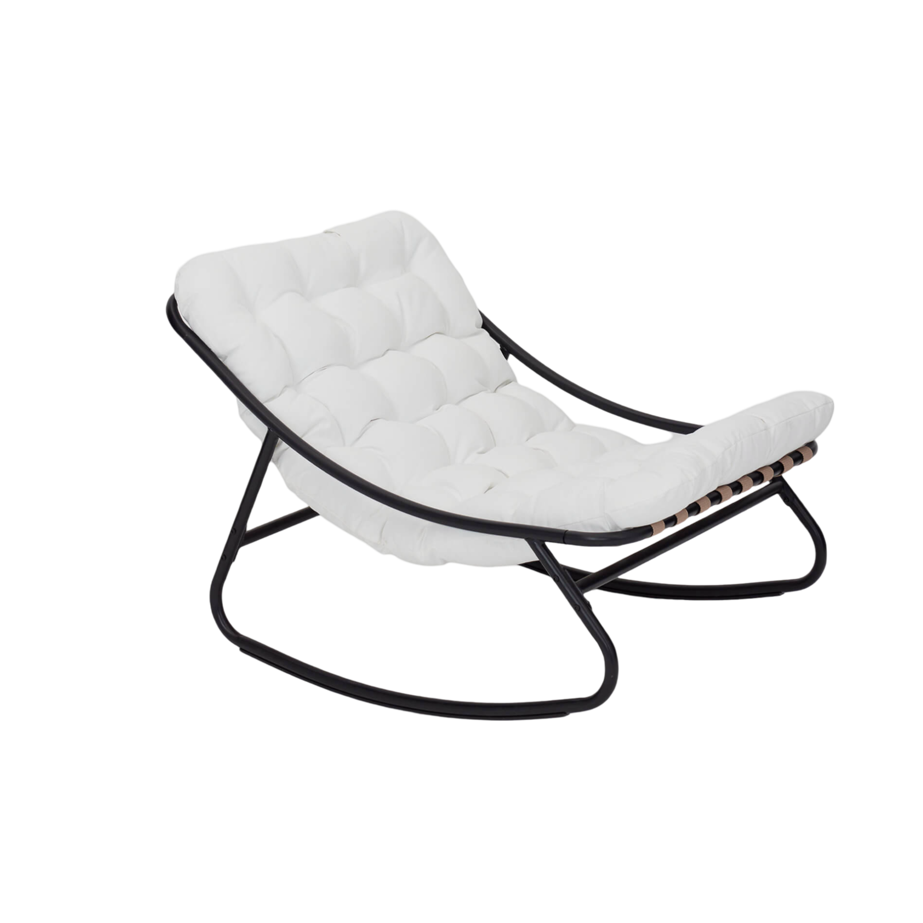 Fotel Bujany Rebecca Mobili Qatran 74x78x101 Stal Poliester Biały Szary Nowoczesny