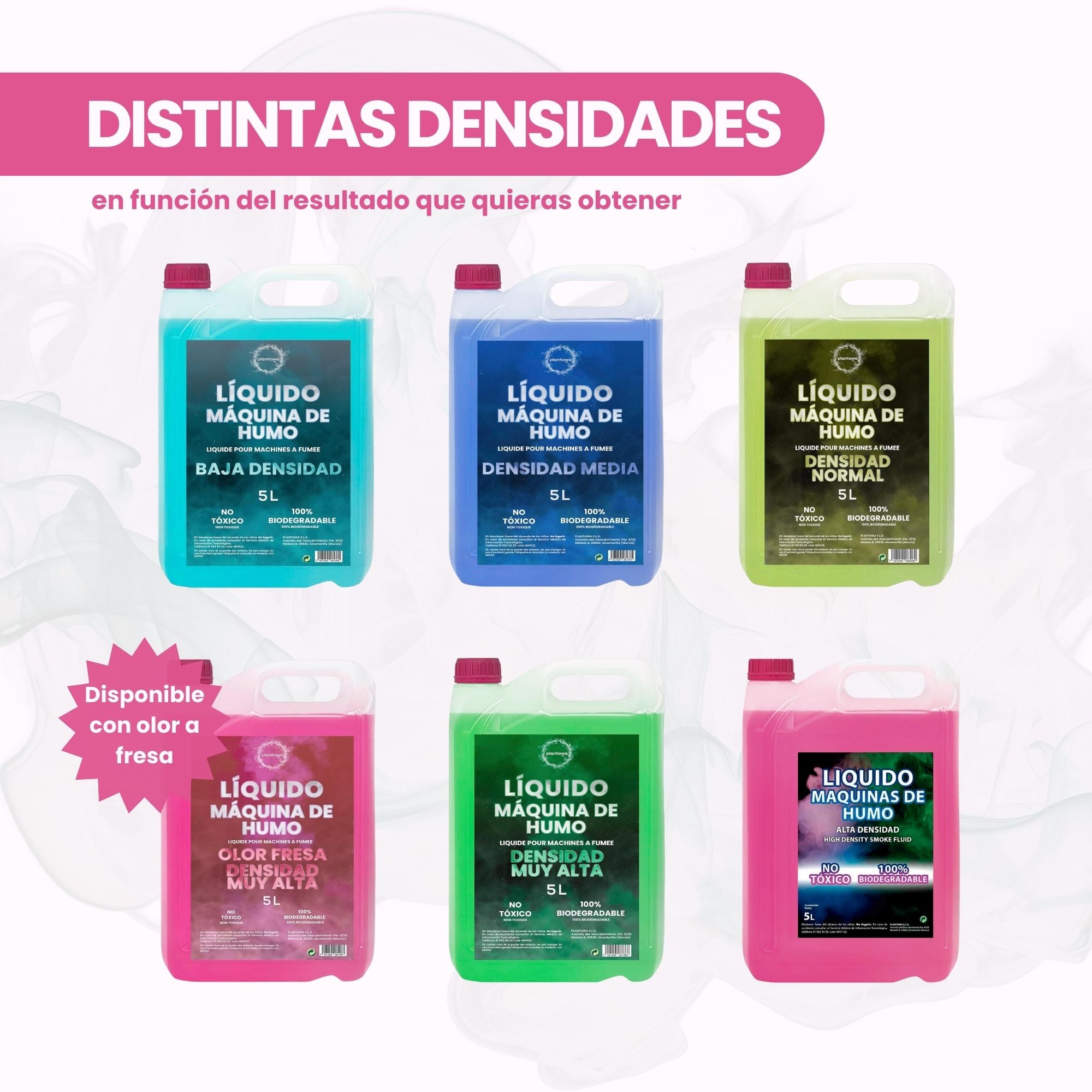 PLANTAWA Liquide pour Machine à Fumée Haute Densité 5 Litres | Liquide pour Machine à Fumée pour Halloween et Fêtes - 4