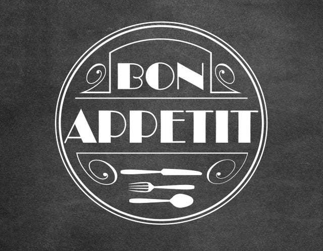 Crédence décorative SINAHIA slogan style bistro 900mmx700mm Ep 6mm verre securit