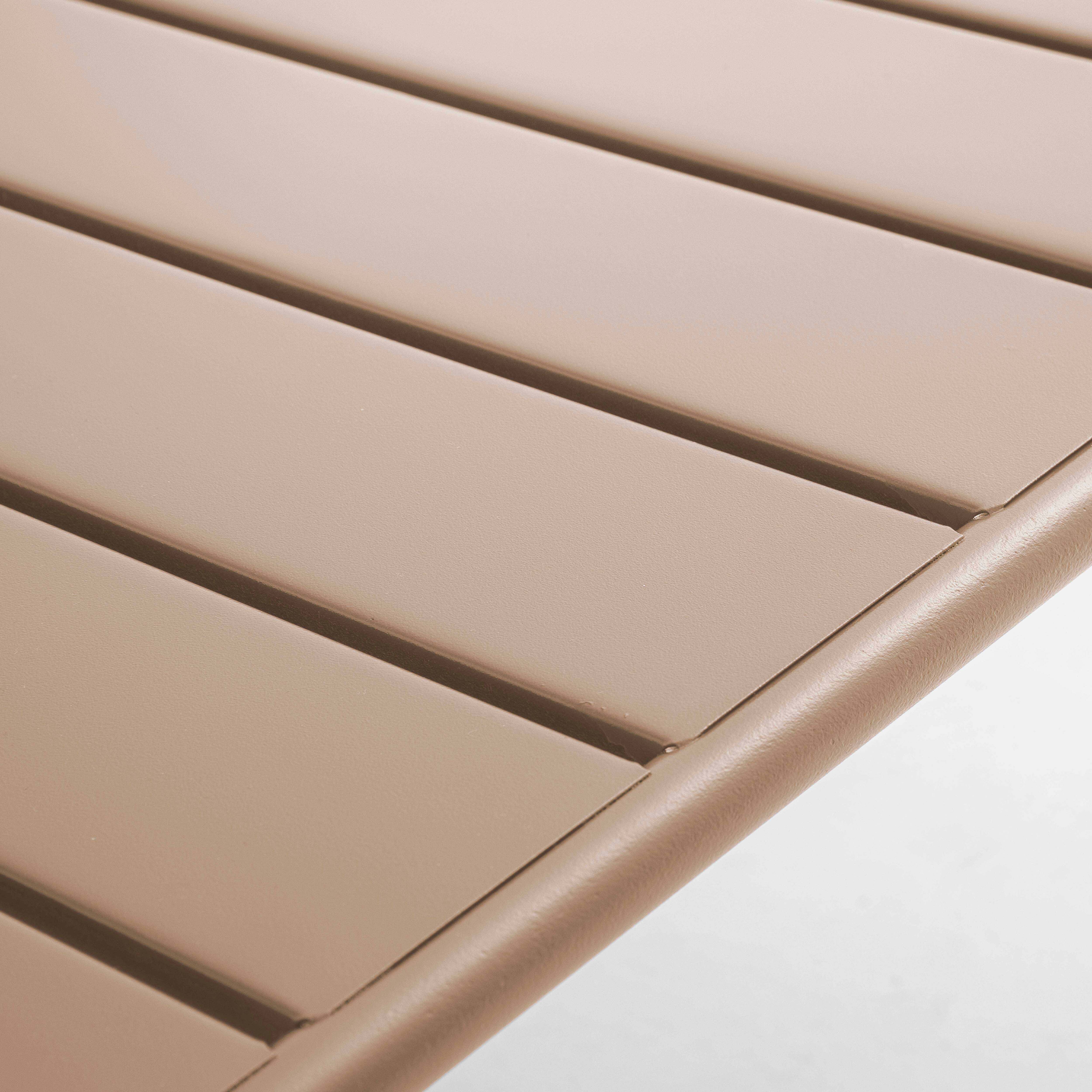 Table basse de jardin acier taupe 90 x 50 cm , Palavas - Oviala - 5