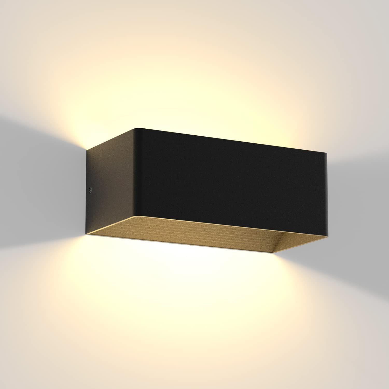 ZMH Nowoczesna lampa ścienna LED, czarna, IP20 - Leroy Merlin