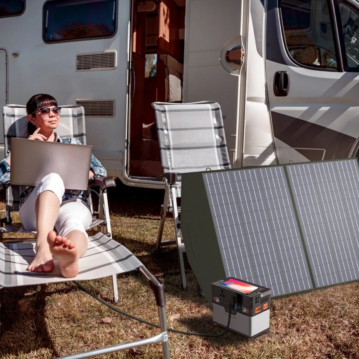 ​​SIENTICE Painéis solares dobráveis, painéis solares portáteis à prova de água, equipamento de carregamento de emergência durável - 7