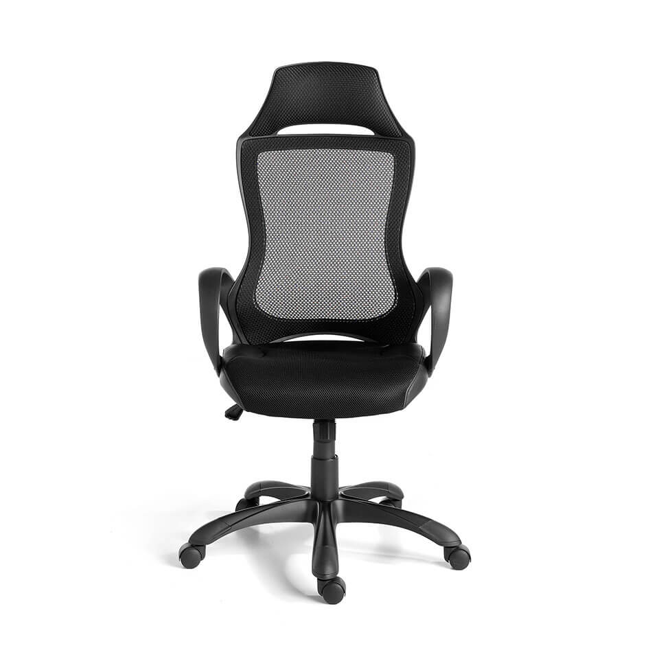 ANGEL CERDA Fauteuil de bureau pivotante en tissu noir - 2