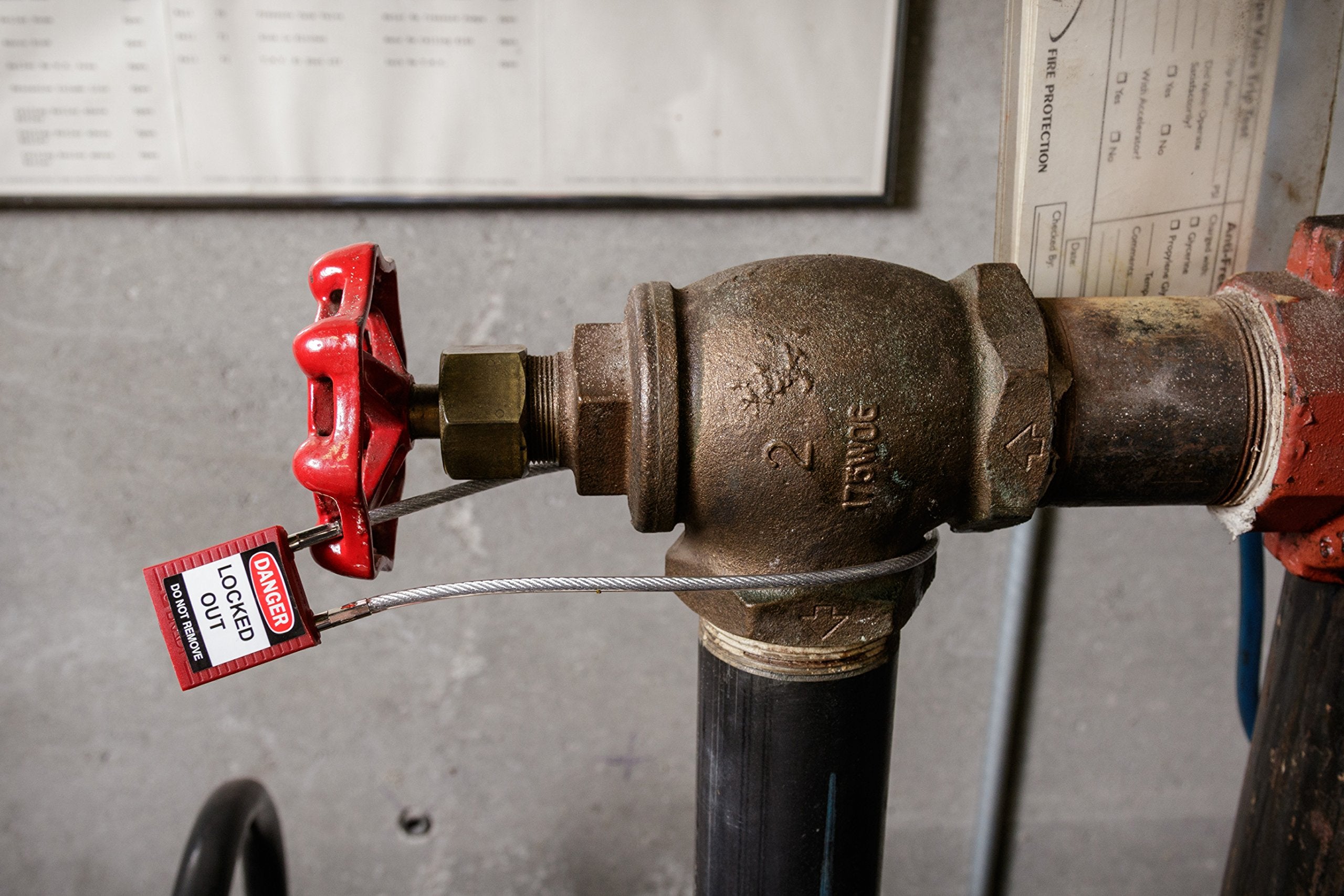 Lucchetto Di Sicurezza Con Cavo Brady - Per Lockout Tagout | Chiave Unica E Antiurto, Giallo Fluorescente