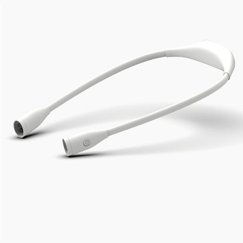 Akumulatorowa lampa do czytania na szyję – 3-kolorowa dioda LED, ochrona oczu – bez użycia rąk – do czytania w nocy, do szycia, na prezent – biała