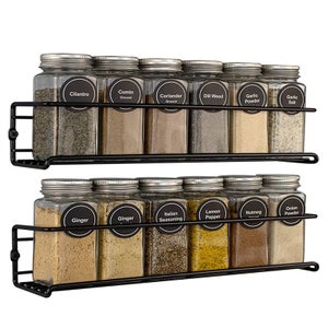 Porta spezie da parete per cucina, porta spezie da parete, porta spezie per anta di mobiletto da cucina, montaggio adesivo o tramite trapano, 7,0 P x | Leroy Merlin