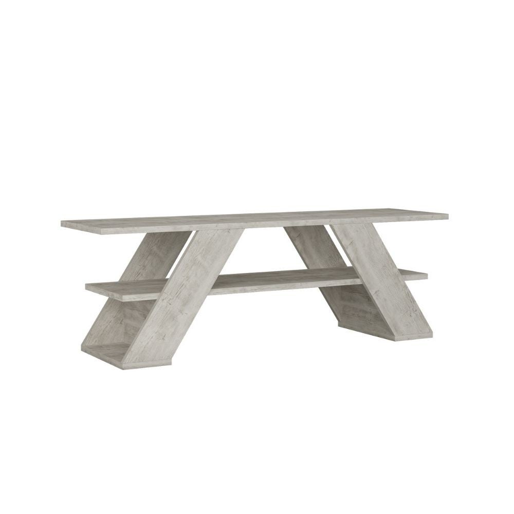 Mobile porta Tv aperto 2 ripiani Farfalla 120 colore bianco vintage - 2