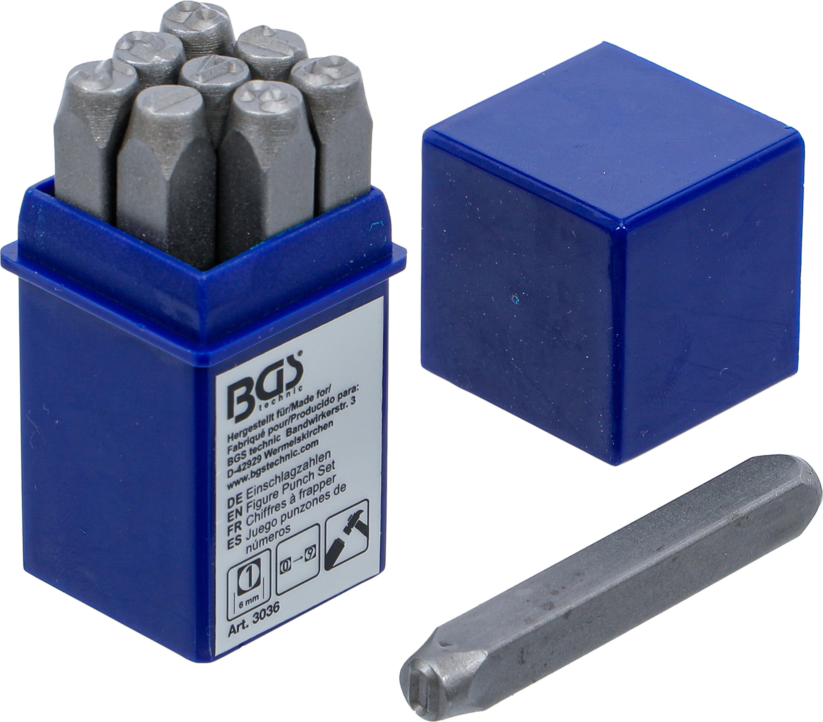 BGS 3036 | Set di punzoni numerici | 6 mm