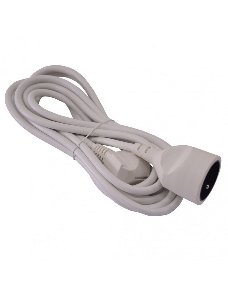 Allonge M Shell Allonge électrique 5 m – 3 x 1,5 mm² – blanc | Leroy Merlin