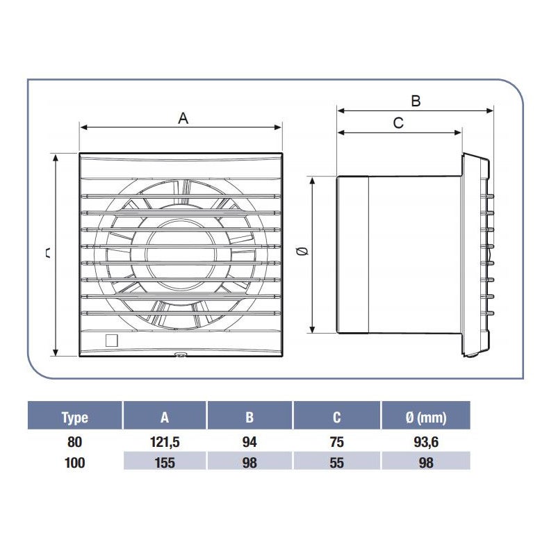Aérateur VMP - EDM-80 NZ - 400167 S&P UNELVENT - 400167 - 2