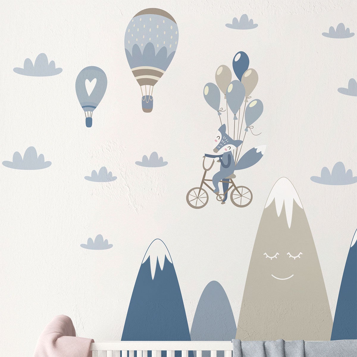 Adesivo bambino di montagna scandinavo animali deliranti - Sticker adesivo - adesivi murali - 40x60cm - 6