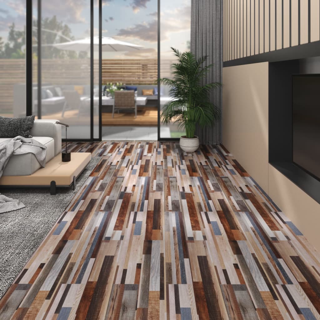 Vidaxl lamas para suelo de pvc autoadhesivas multicolor 5,02 m² 2 mm
