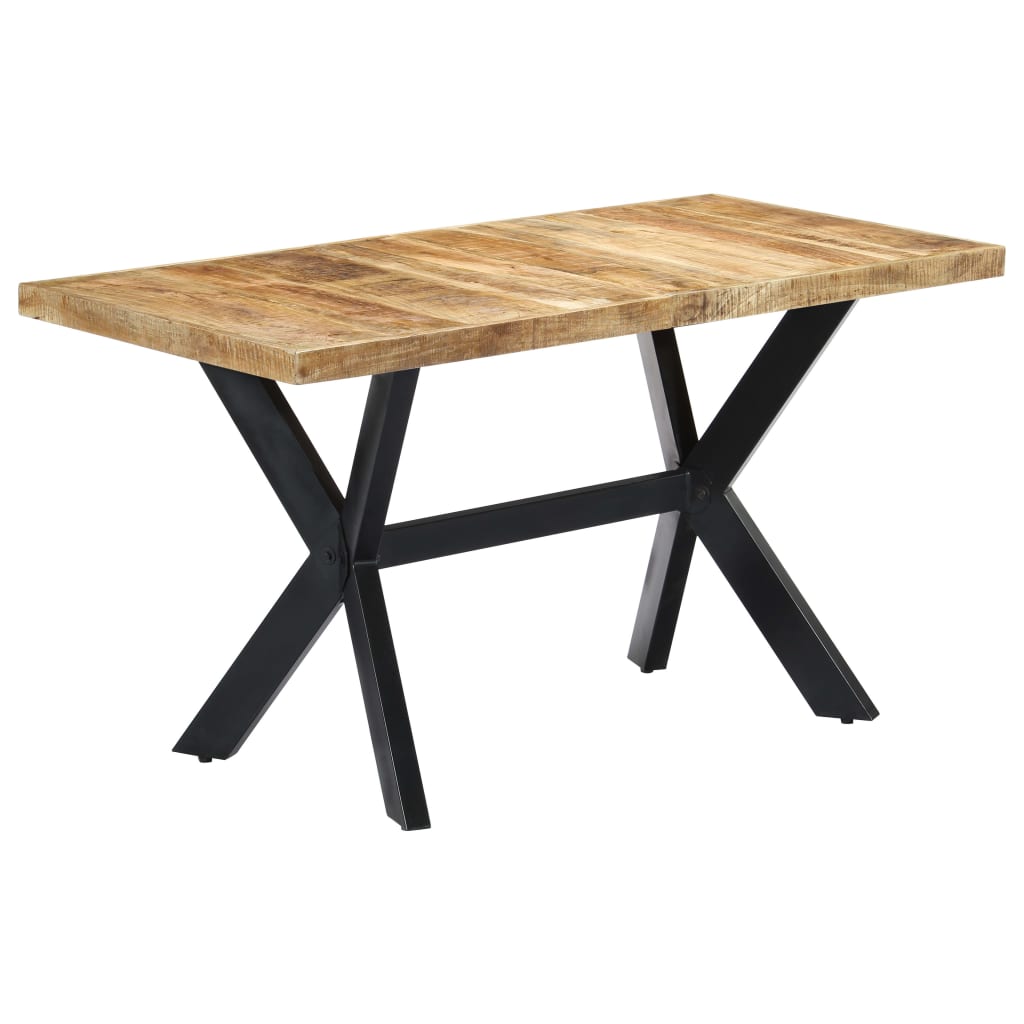 Table de salle à manger | Table à manger 140x70x75 cm Bois de manguier massif brut CFW85159 - 7