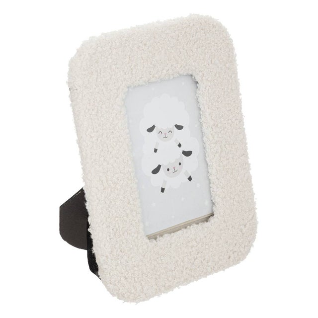 Cadre photo en bouclette 10x15cm blanc - Atmosphera créateur d'intérieur