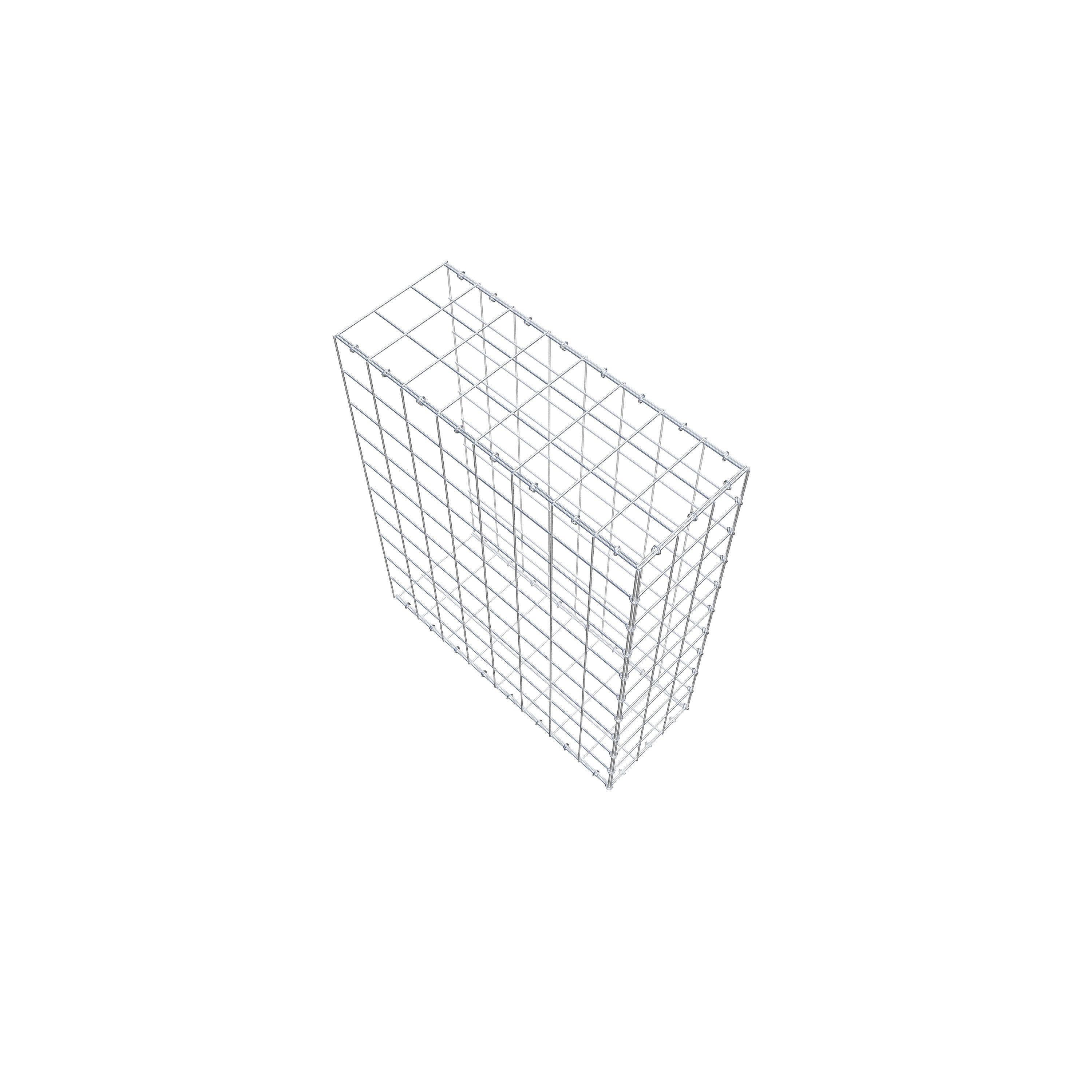 Gavión para alargar en acero galvanizado 100x80x30cm (LxAxP), malla 10 x 10cm, Anillo en C, sin rejilla frontal - 7