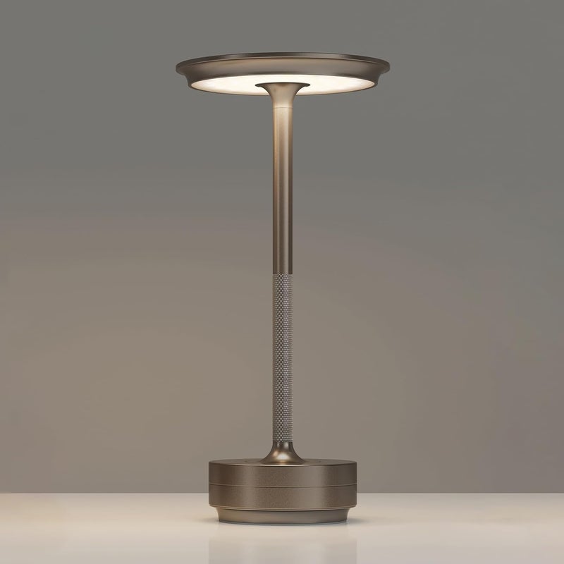 Bezprzewodowa lampa stołowa LED, akumulatorowa lampa stołowa z 3 temperaturami barwowymi (szary antracyt)