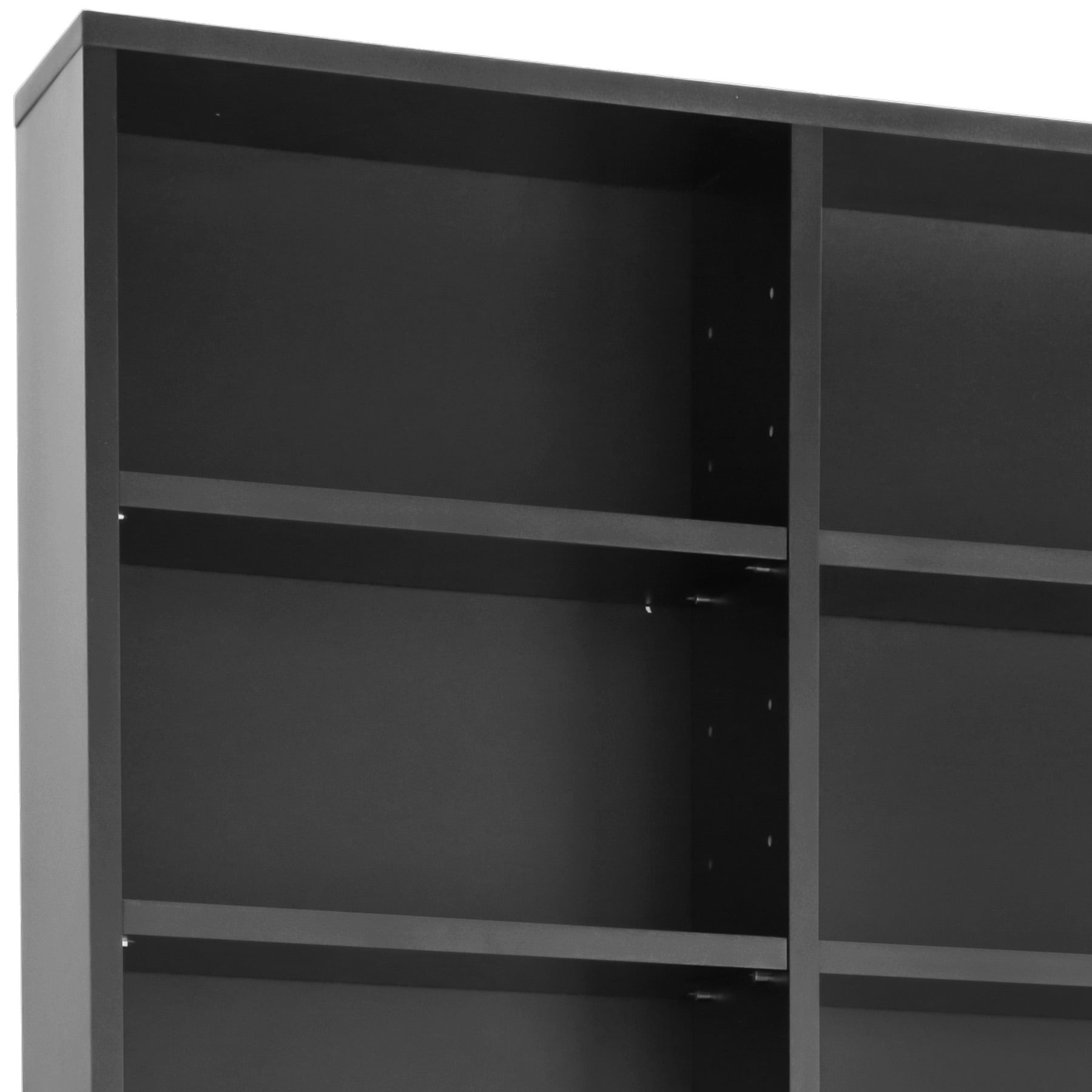 Estante para DVDs e CDs em MDF com 27 prateleiras removíveis e ajustáveis ​​em altura, 180x102x23,5 cm, preta, TECTAKE - 5