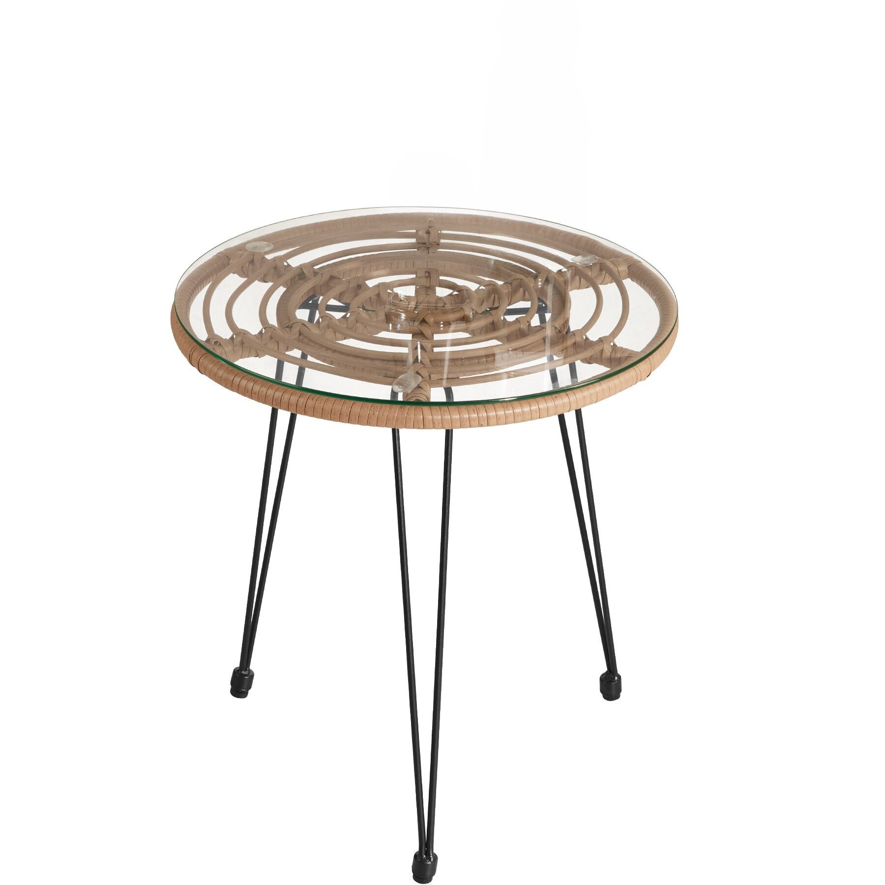 Salon bas de jardin en Rotin Beige 2 personnes - 3
