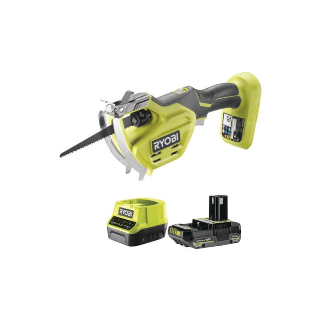 Pack RYOBI Elagueur à main RY18PSA-0 - 18V One+ - 1 Batterie 2.0Ah - 1 Chargeur rapide