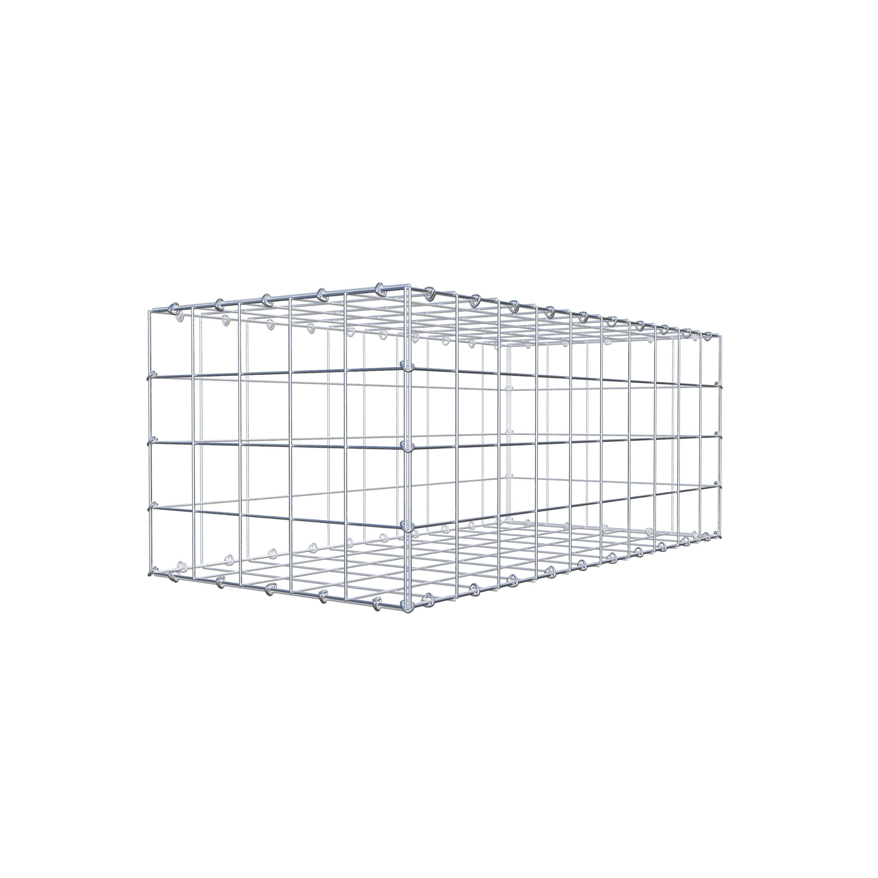 Gavión de acero galvanizado 100x40x50cm (LxAxP), malla 10 x 10cm, Anillo en C, jaula metálica para muro o jardín - 6