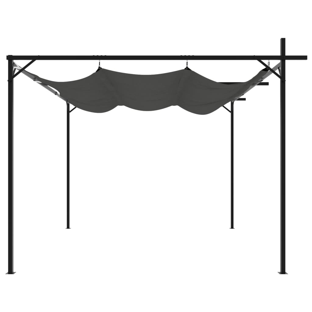 Pergola avec toit rétractable anthracite 295x292x230 cm - 4