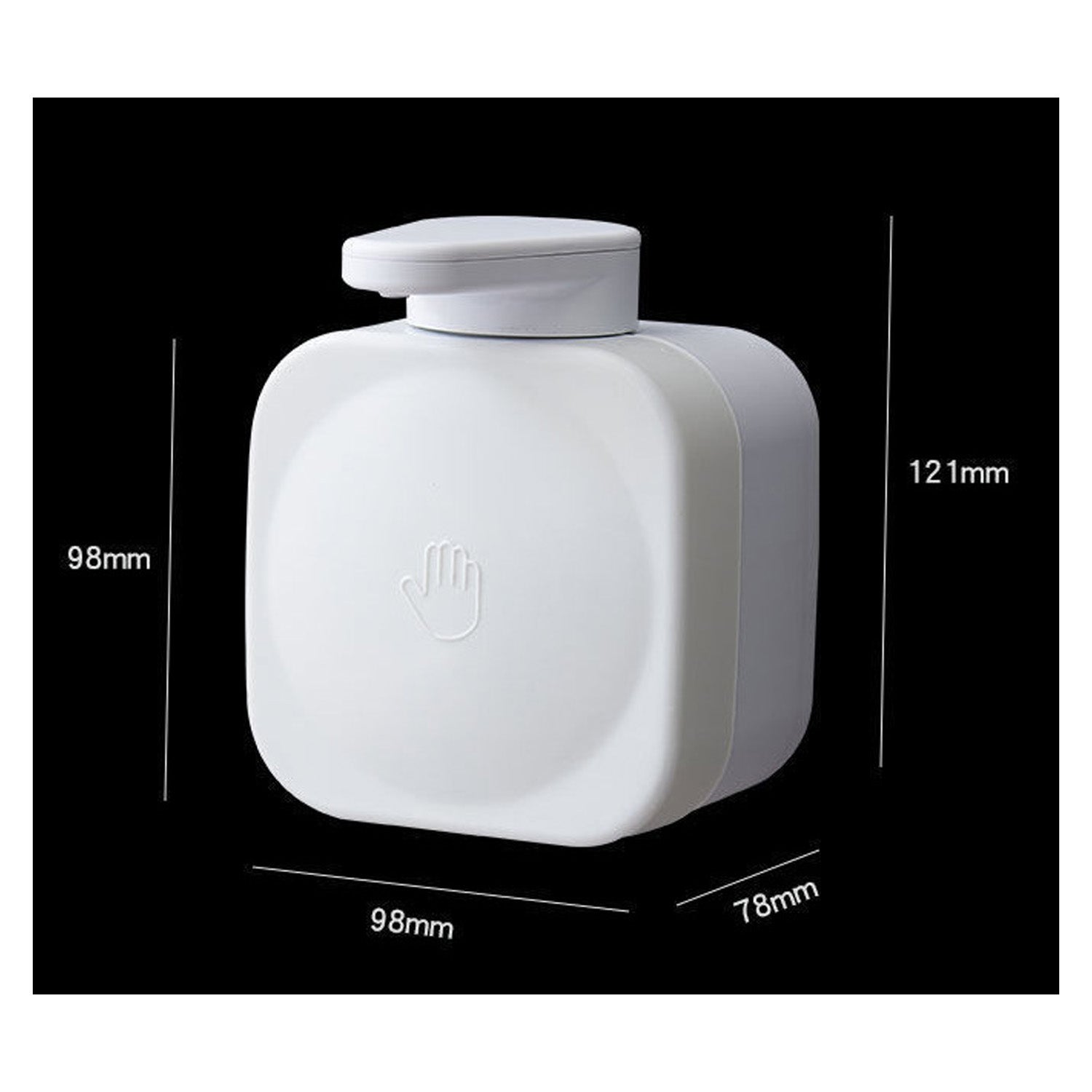 Distributeur de savon liquide à paroi carrée, Accessoires de salle de bain blanc savon gel douche forte aspiration,12.1*9.8*7.8cm - 3