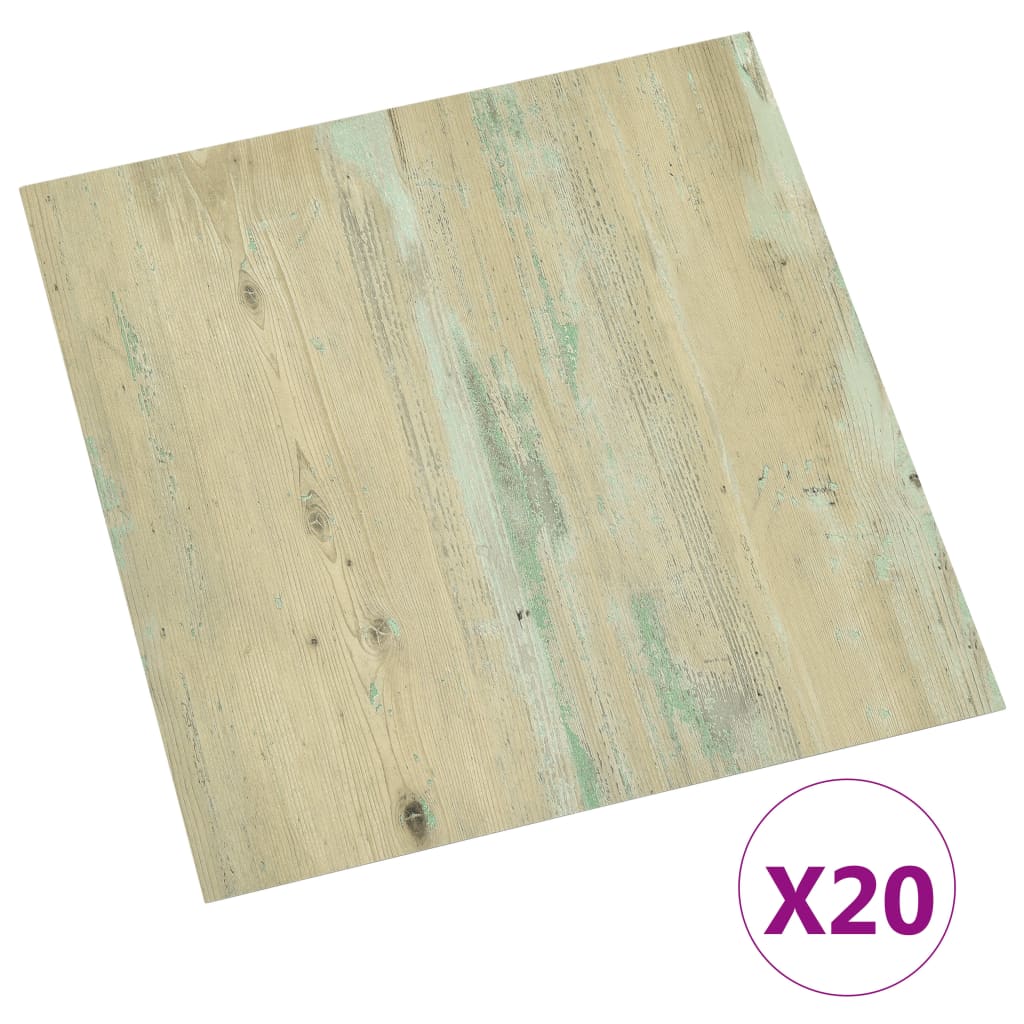 20 piezas lamas de suelo autoadhesivas | tarimas de suelo | tarimas autoadhesivas pvc 1,86 m² marrón claro cfw89015
