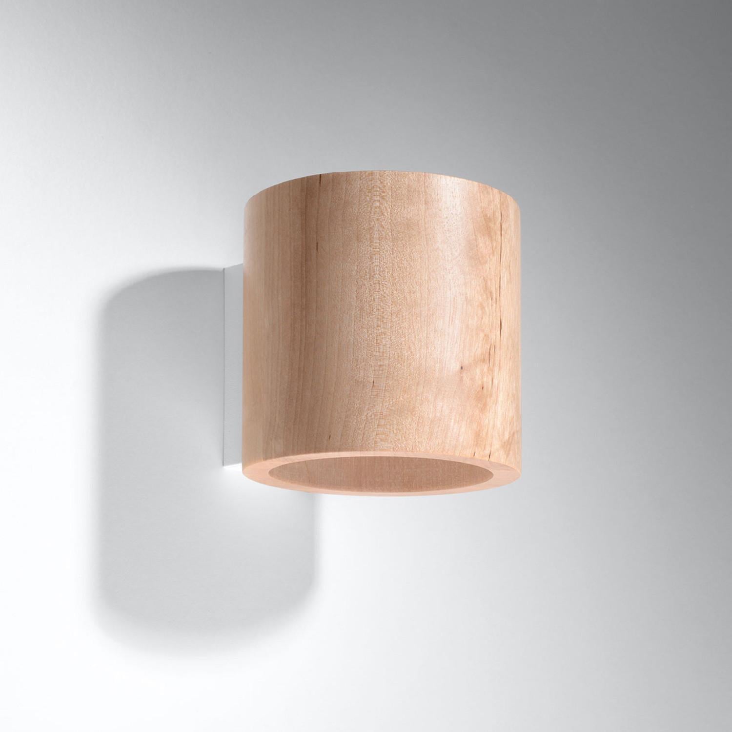 Kinkiet ścienny Orbis jasne drewno-biały 1xG9x40W styl skandynawski wym: 12 x 10 x 10 cm metal IP20 Sollux Lighting