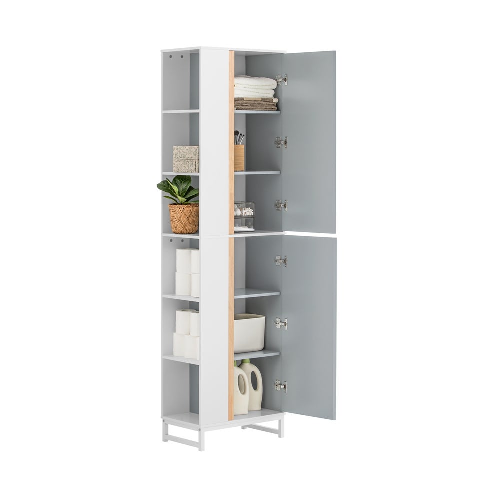 Colonne Salle De Bain SoBuy Avec Panier à Linge Meuble Rangement Haut