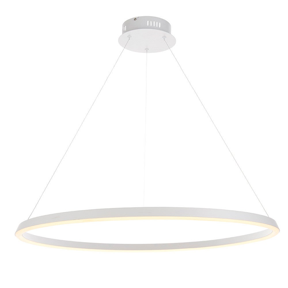 Lampa wisząca LED STATEN 43,5W ciepła 2000lm aluminium biała wym:150x80x80cm IP20 Endon