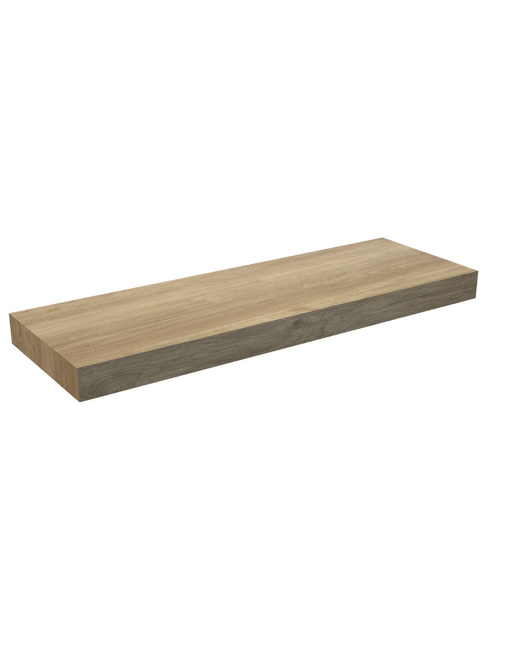 Encimera baño madera suspendida | 60 cm x 40 cm | encimera sobreponer lavabos | fondo 40cm | espesor 8cm | roble natural