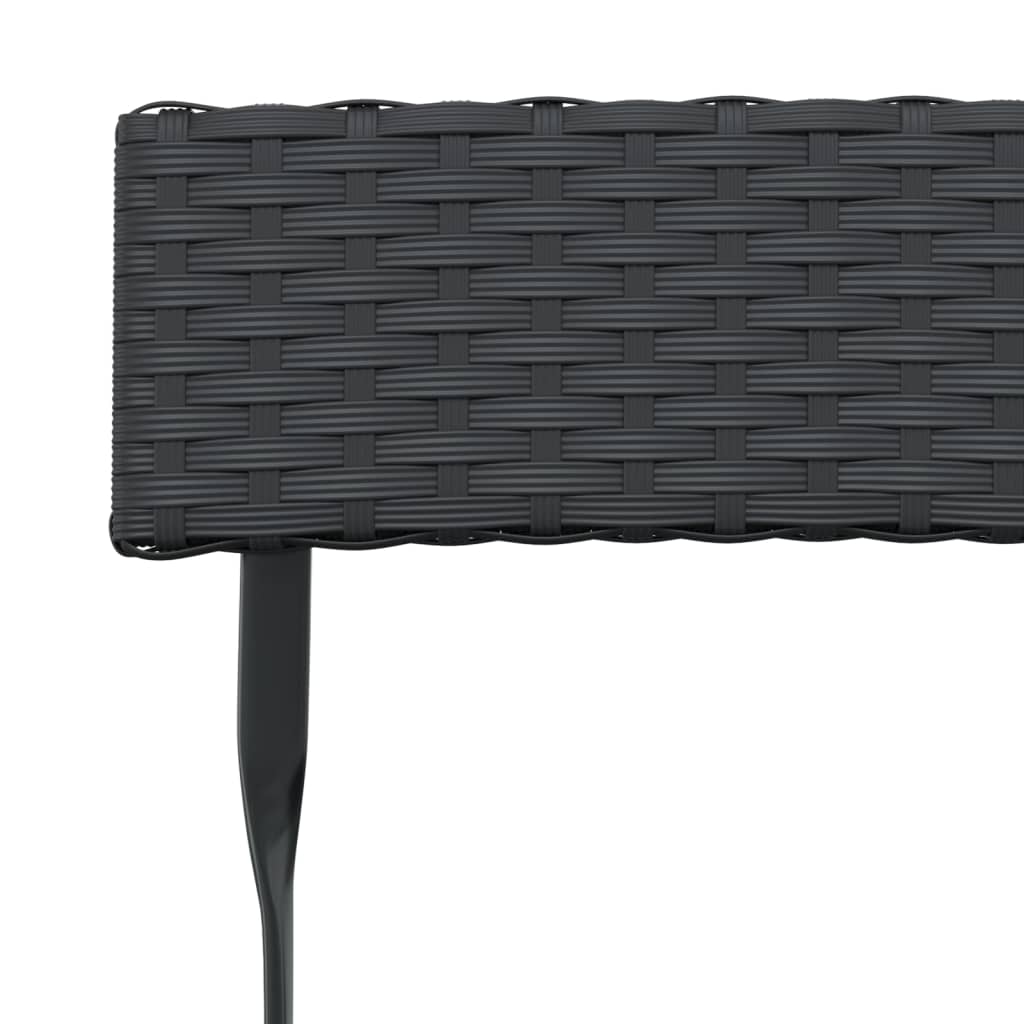 Maison Exclusive - Set Pieghevole da Bistrò 3 pz Nero in Polyrattan - 8