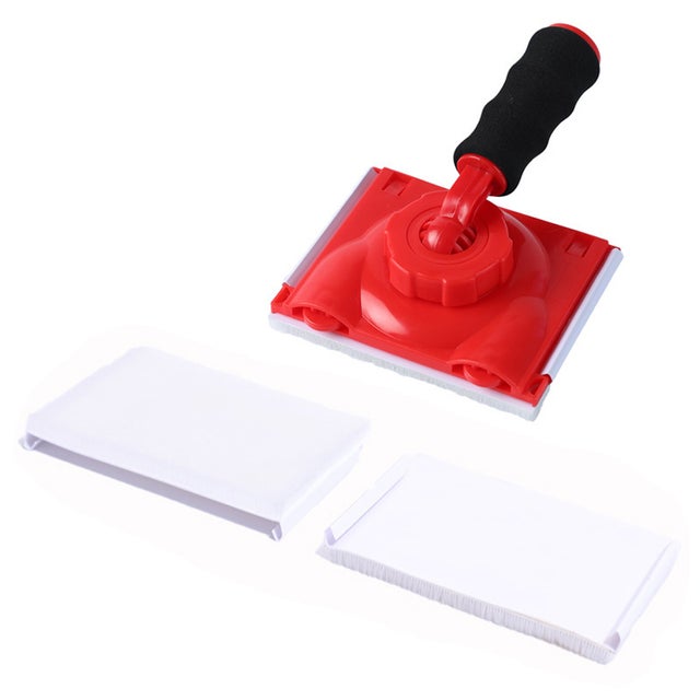 Outil de précision pour peindre les angles des murs et des plafonds, avec 2 tampons de rechange.