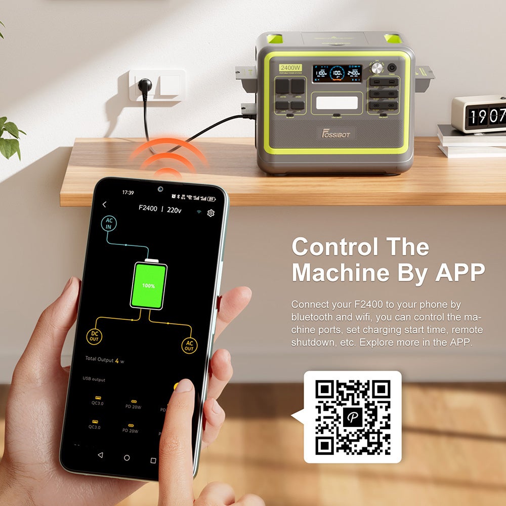 Centrale Électrique Portable 2048Wh - Générateur Solaire Batterie LiFePO4 - 2400W
