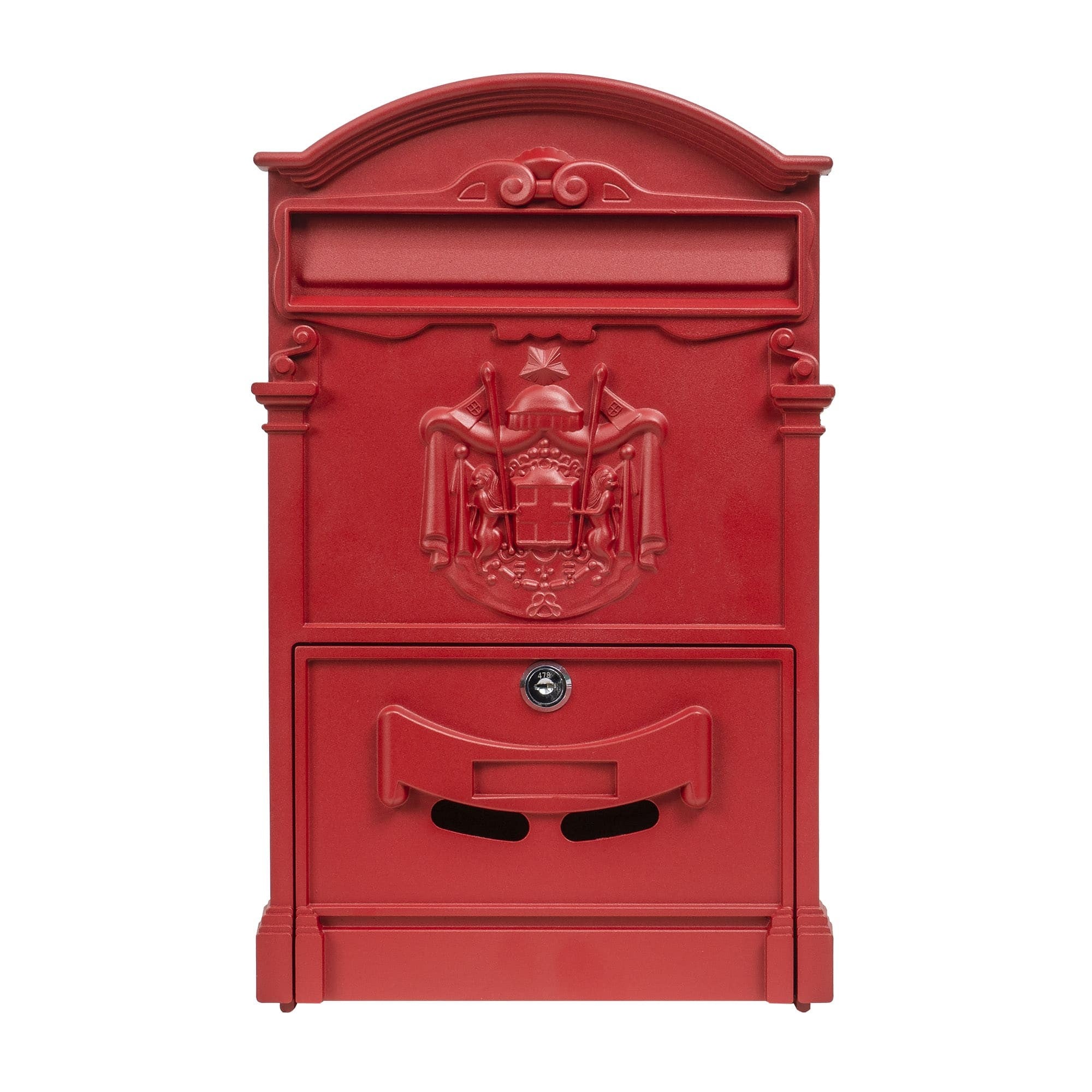 Cutie postala metalica pentru exterior, 410x260x90mm, rosu / ZTS 5577_R
