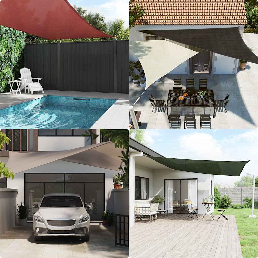 Toldo vela rectangular - Transpirable y permeable al agua - HDPE ...