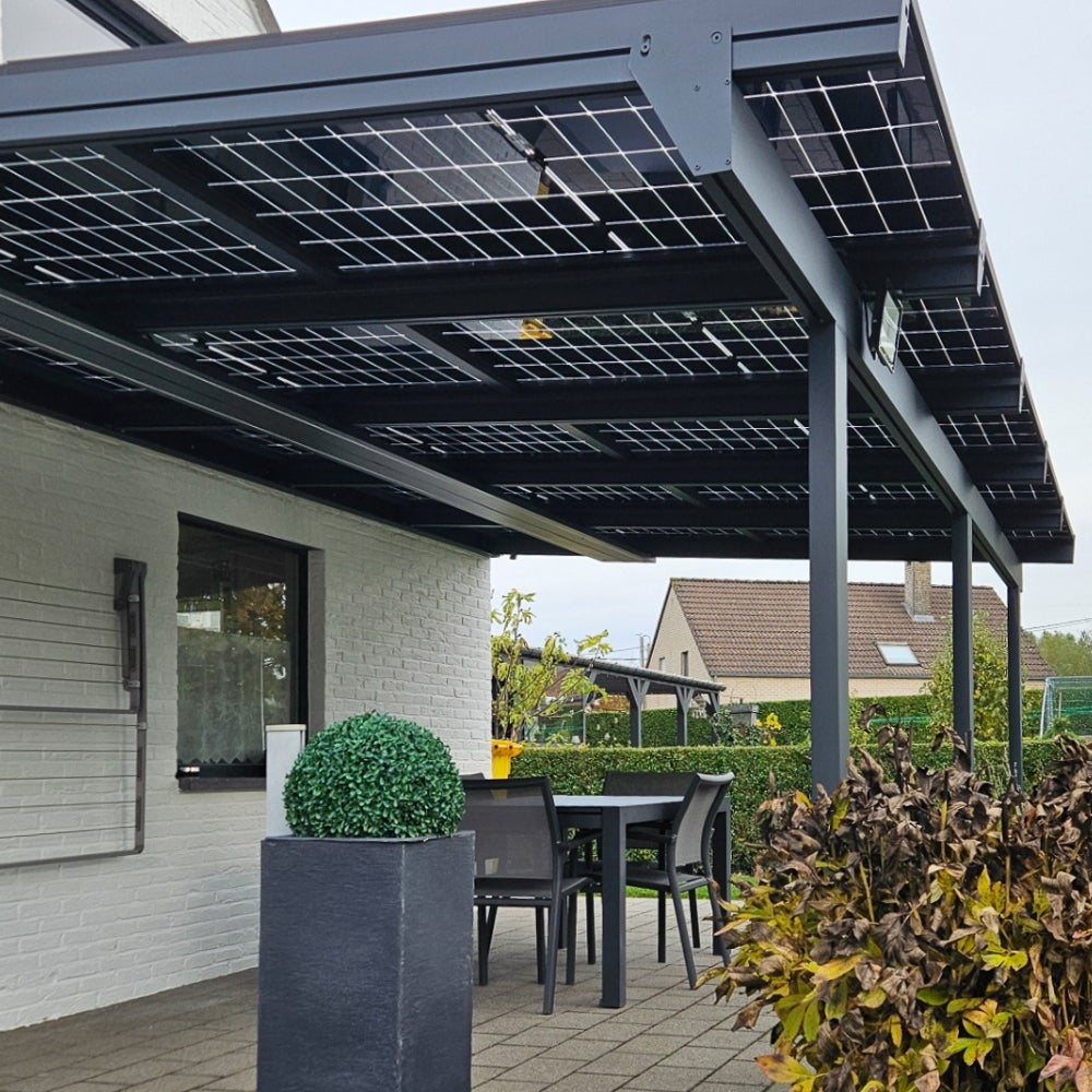 Pergola adossée Anthracite en Aluminium 20.02 m² - 2