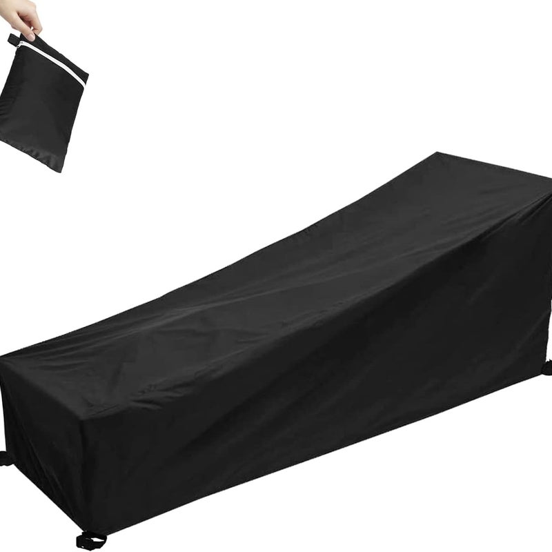 Pokrowiec na leżak, wodoodporny, wiatroszczelny i odporny na promieniowanie UV, wykonany z tkaniny Oxford 600D, odpowiedni do leżaków o wymiarach 200