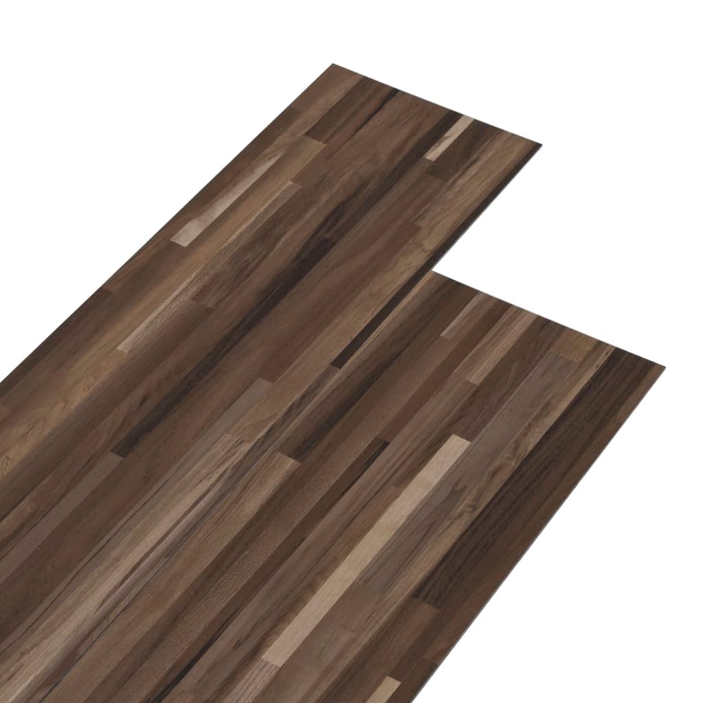 Lamas para suelo pvc autoadhesivas | tarimas de suelo | tarimas autoadhesivas 5,21 m² 2 mm marrón rayado cfw44130