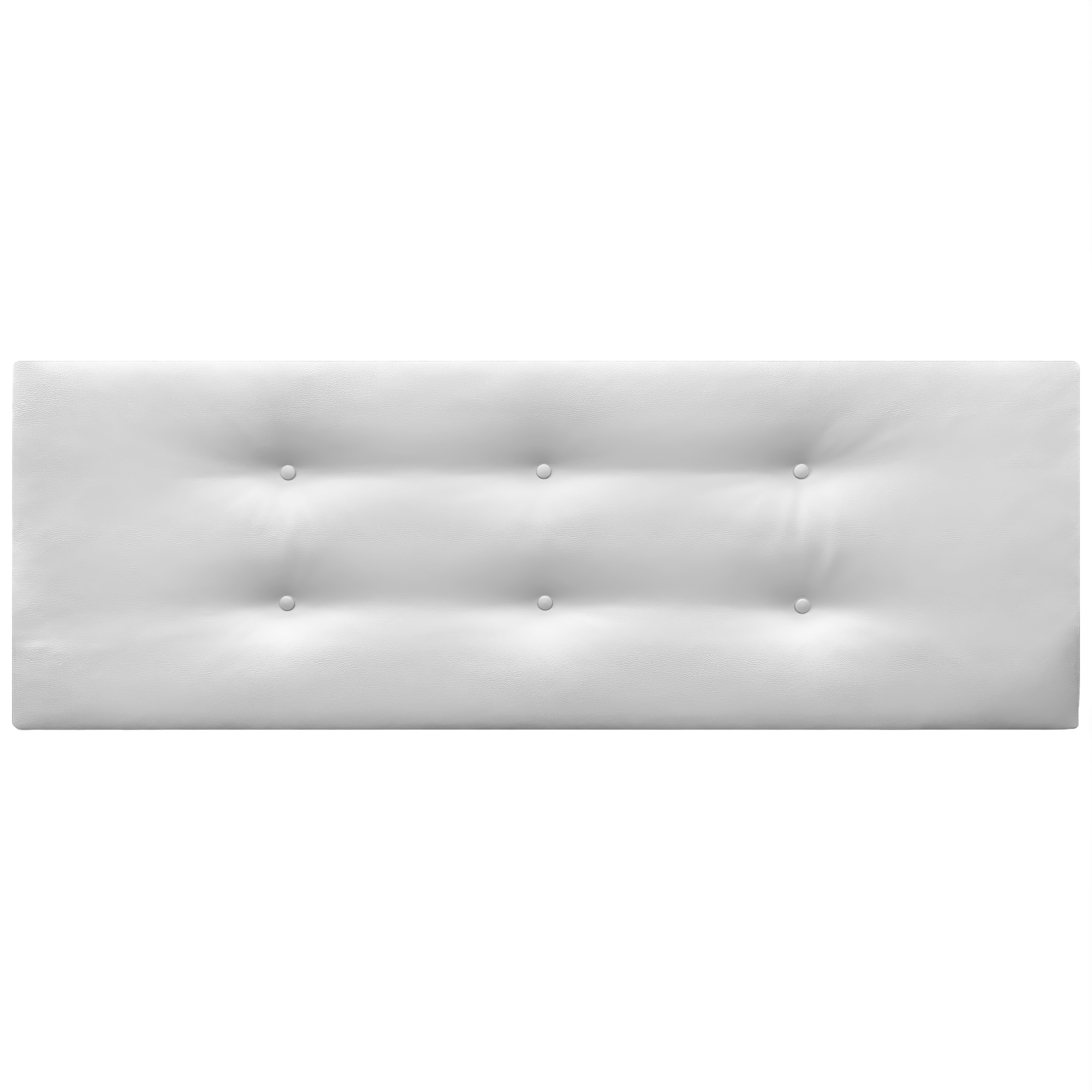 DHOME Cabecero de Polipiel con 2 Hileras de Botones 150x50cm Camas 150 - Blanco - 3