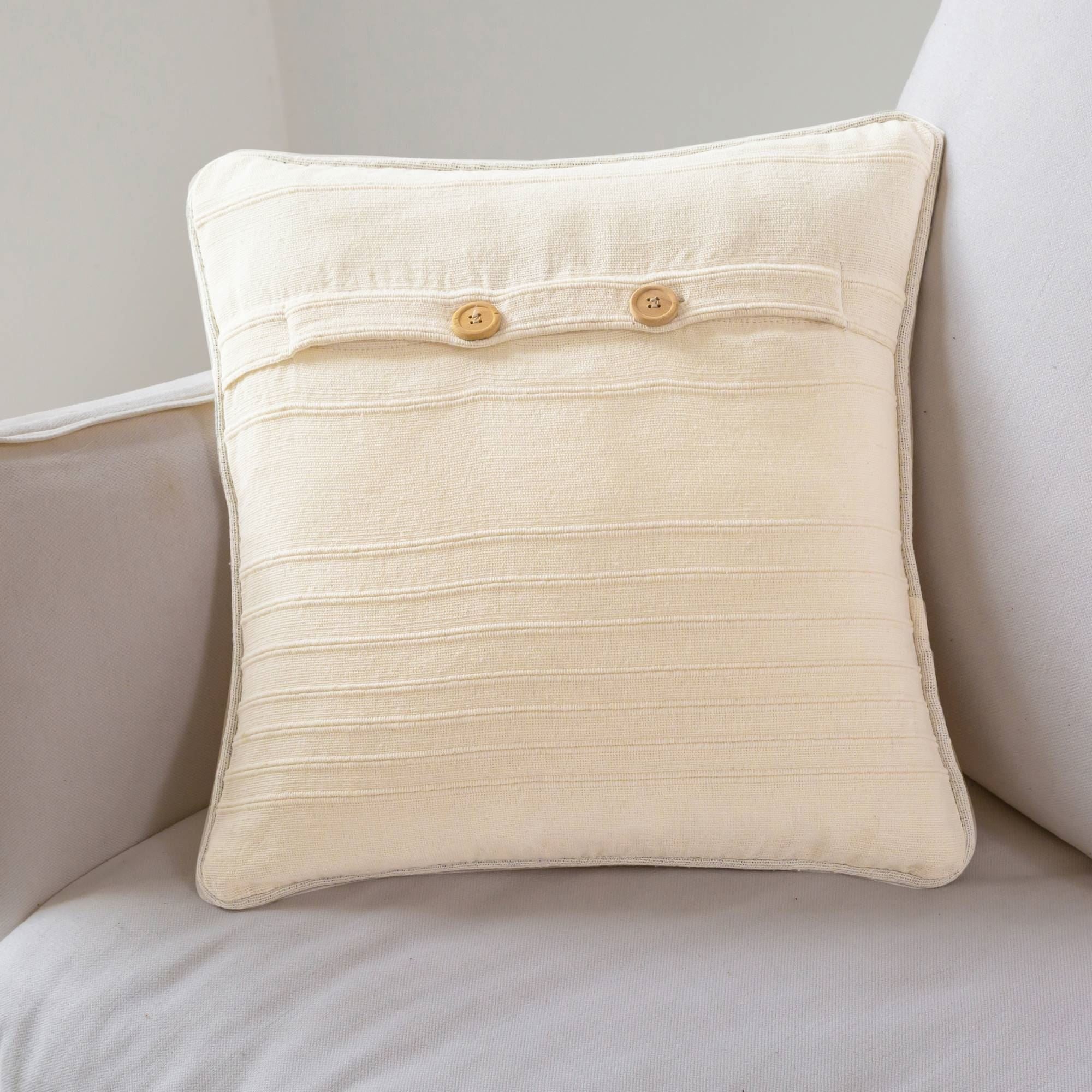 Jeté de fauteuil ORION 180x250 blanc ivoire en coton - 2
