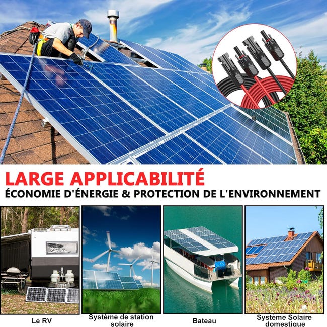 Solarsys® - 10m Rallonge Câble Solaire 4 mm², avec Connecteur Solarsys® - 10m Rallonge Câble Solaire 4 mm², avec Connecteur