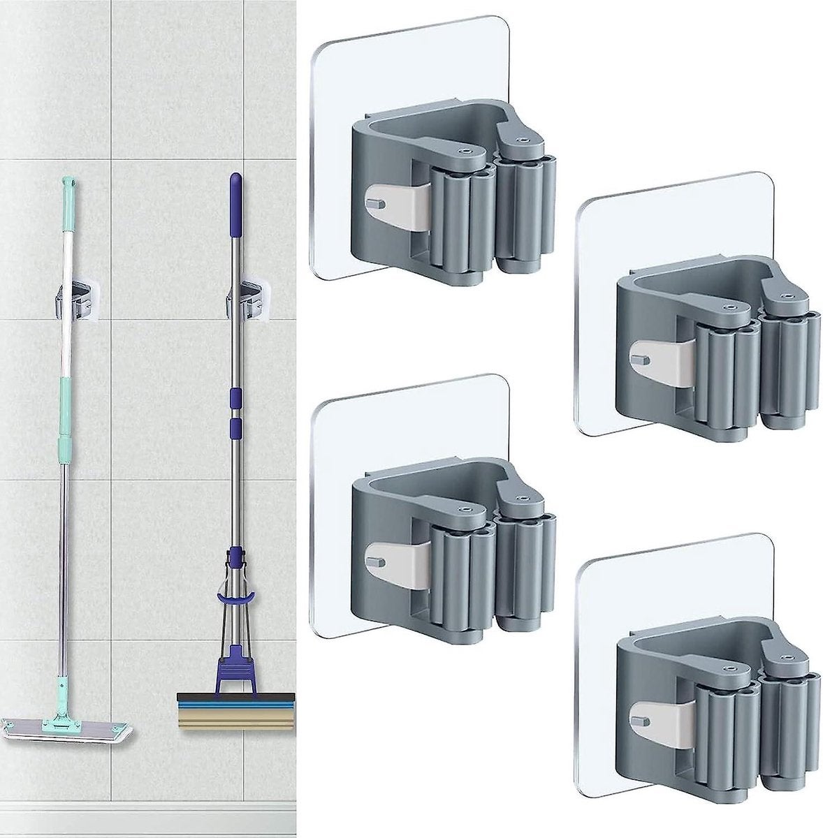 Portaescobas Portaherramientas Sistema para colgar escobas