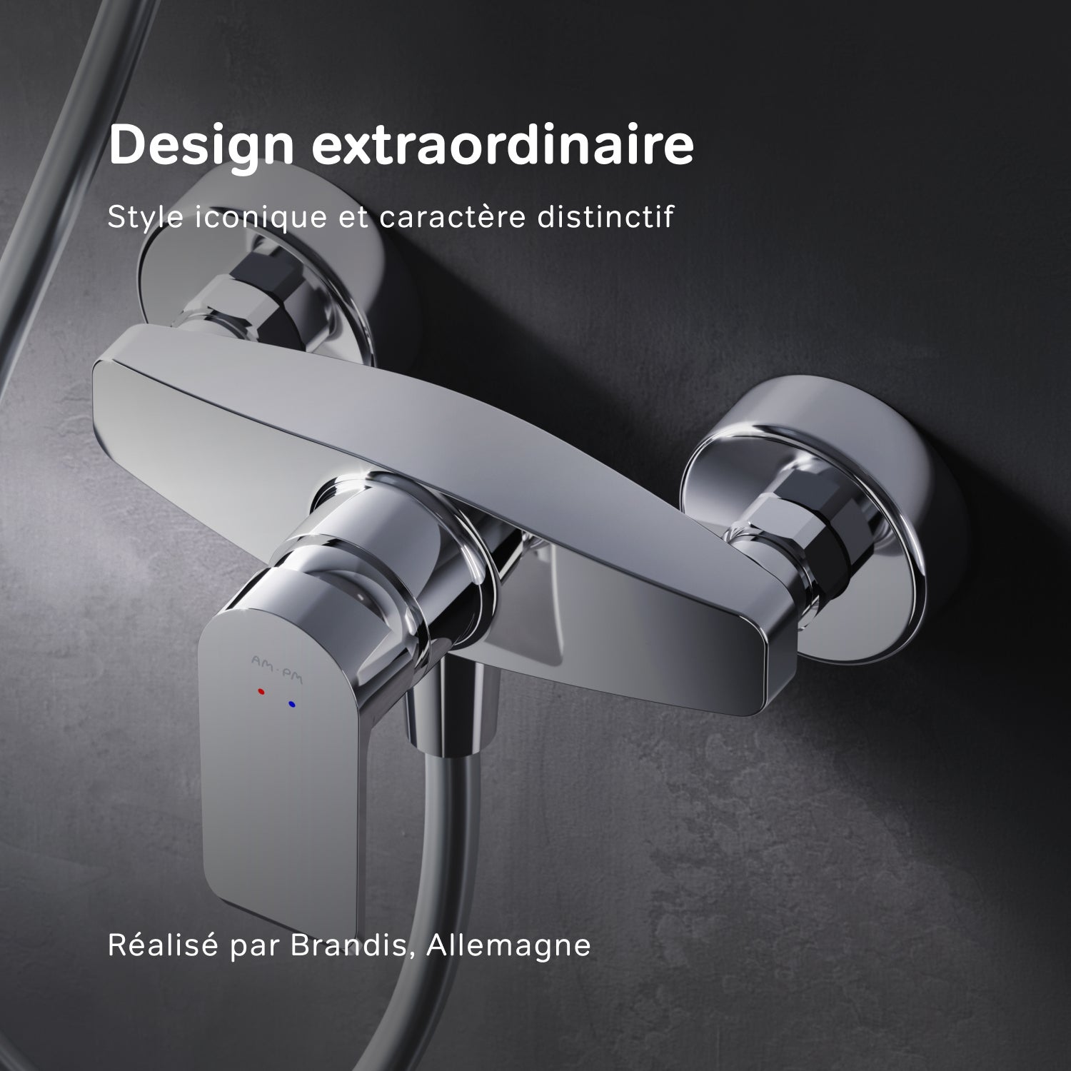 Mitigeur mécanique de douche Robinet de douche Blanc, Flash FNA20000 AM.PM - 2